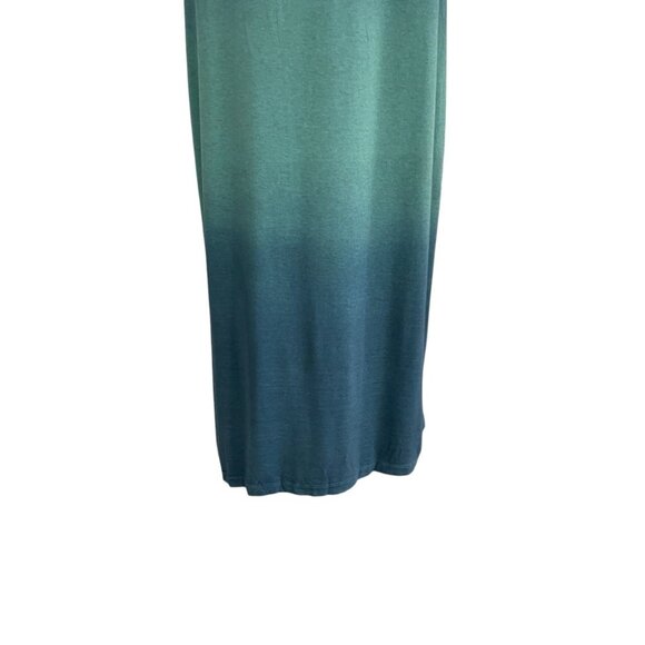 Laila Jayde Blue Ombre Maxi Skirt Side Slit Large Boho Soft Stretch Resortwear - Picture 6 of 11